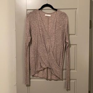 Purple Wrap Front Sweater